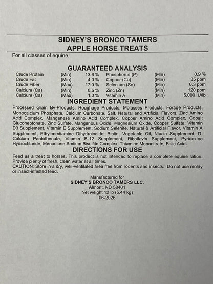 Sidney's Bronco Tamers Horse Treats